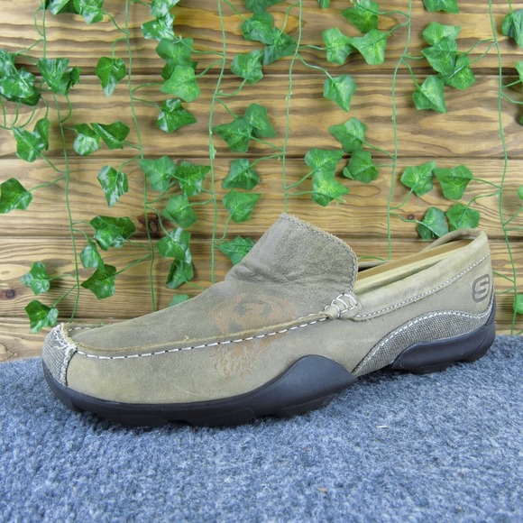 Skechers Men's Casual Slip-On Loafers Size 10 Sand Leather - Picture 1 of 7